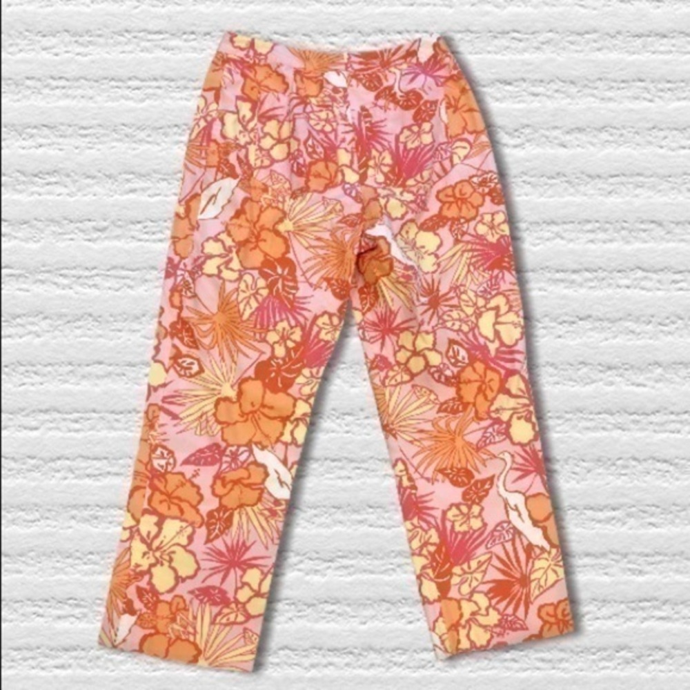Lilly Pulitzer “Heron There” straight leg capri pants vintage